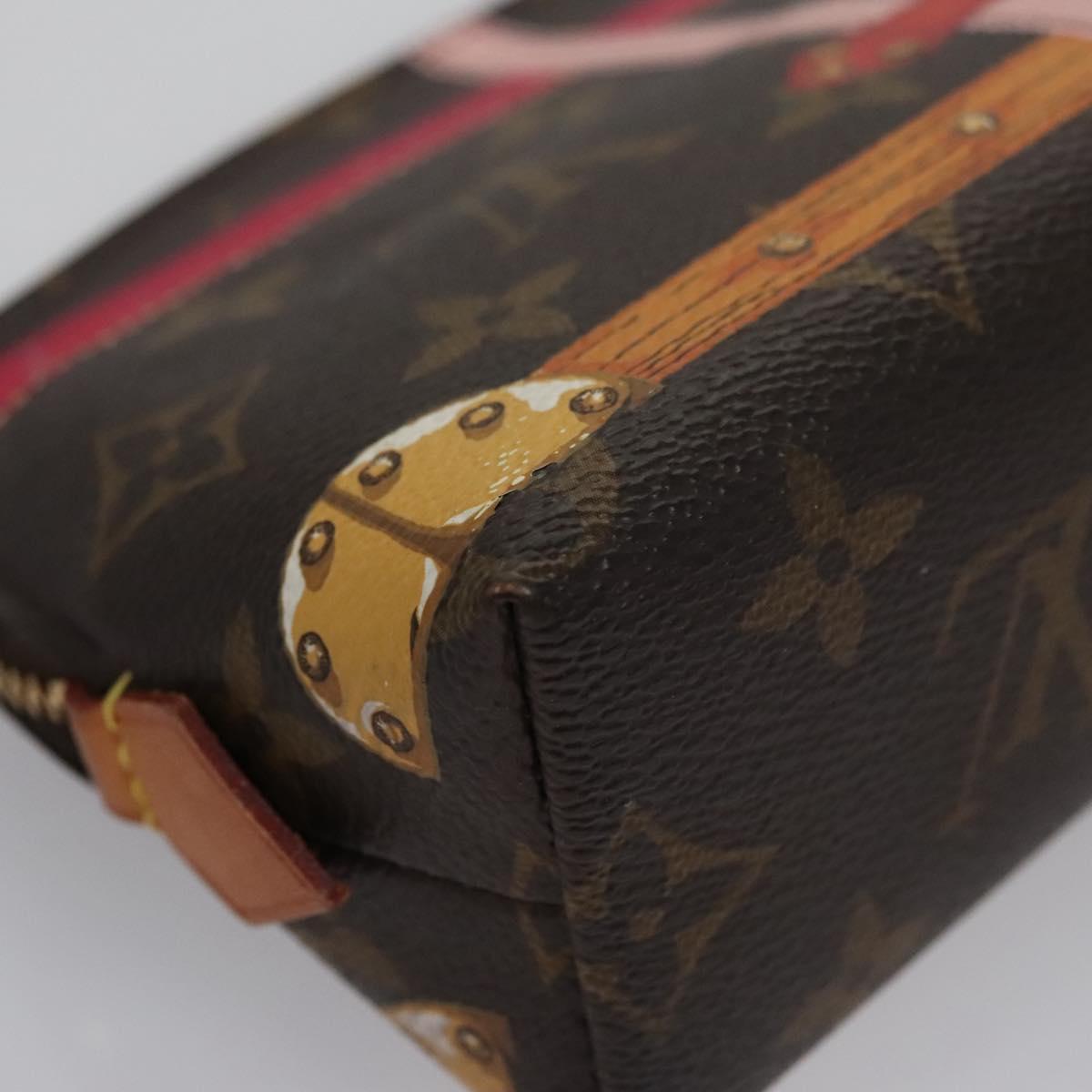 LOUIS VUITTON Monogram Summer Trunk Pochette Cosmetic Pouch M43615 Auth 114852