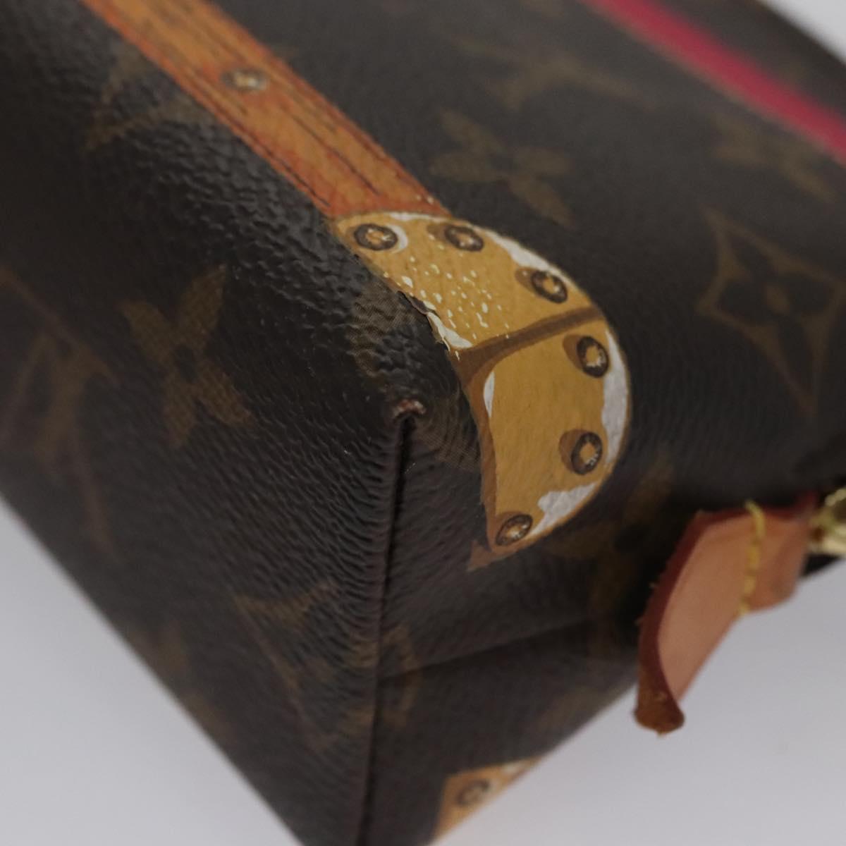 LOUIS VUITTON Monogram Summer Trunk Pochette Cosmetic Pouch M43615 Auth 114852