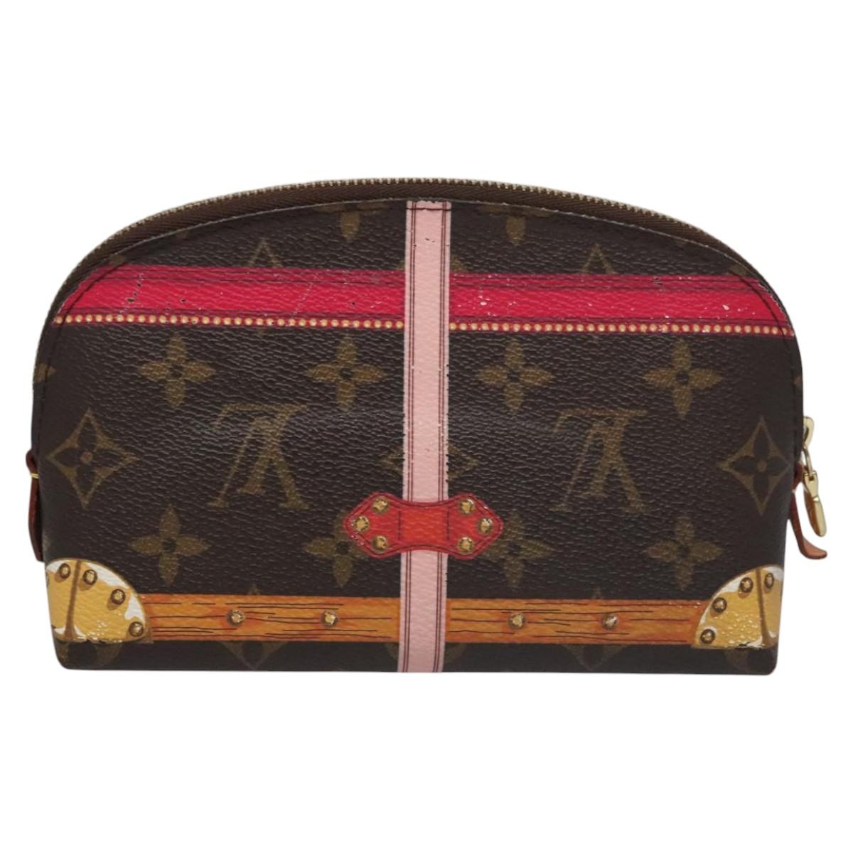 LOUIS VUITTON Monogram Summer Trunk Pochette Cosmetic Pouch M43615 Auth 114852
