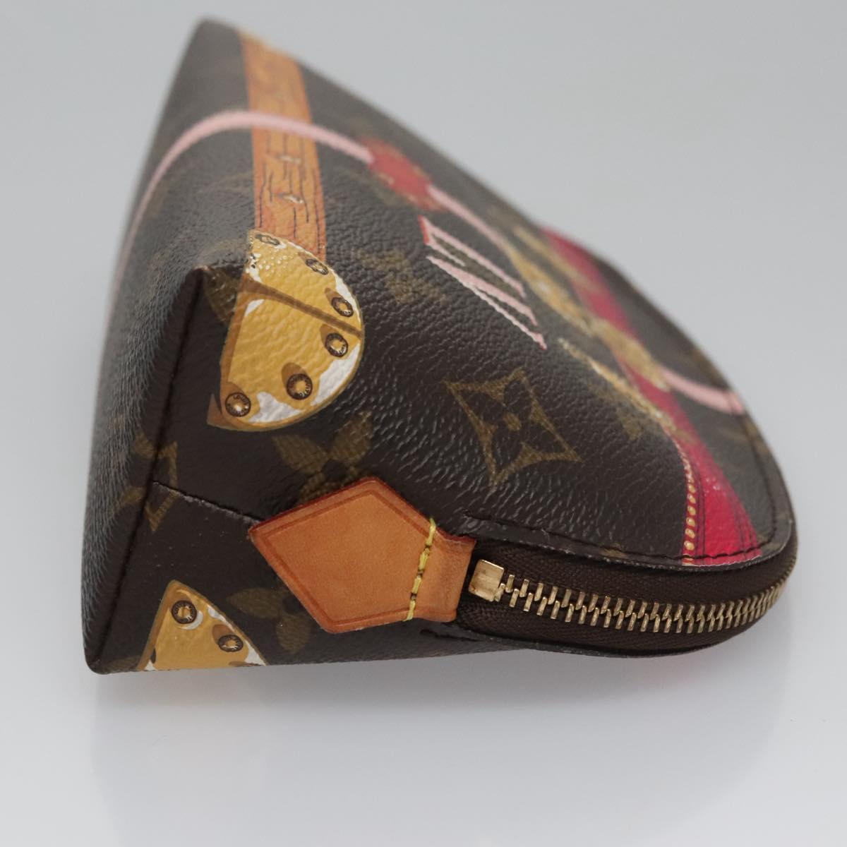 LOUIS VUITTON Monogram Summer Trunk Pochette Cosmetic Pouch M43615 Auth 114852