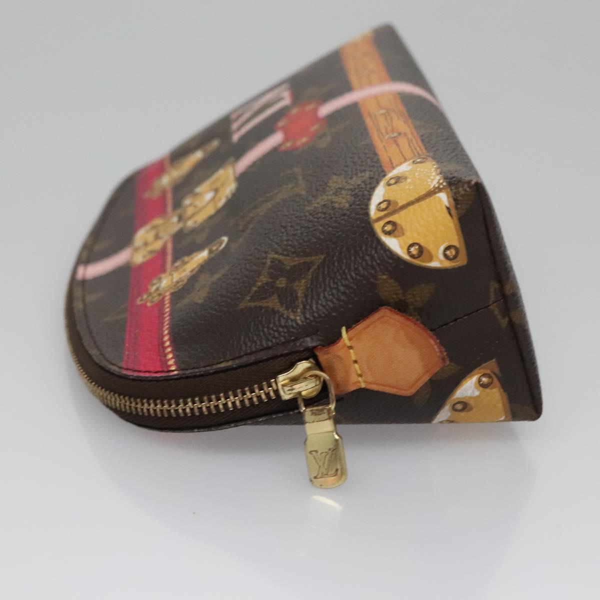 LOUIS VUITTON Monogram Summer Trunk Pochette Cosmetic Pouch M43615 Auth 114852