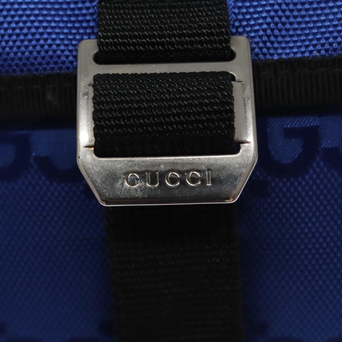 GUCCI GG Canvas Shoulder Bag Blue 643858 Auth 114858AV