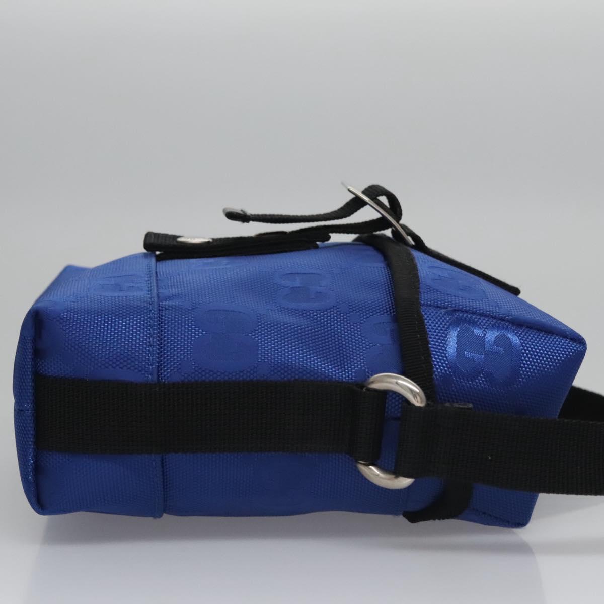 GUCCI GG Canvas Shoulder Bag Blue 643858 Auth 114858AV