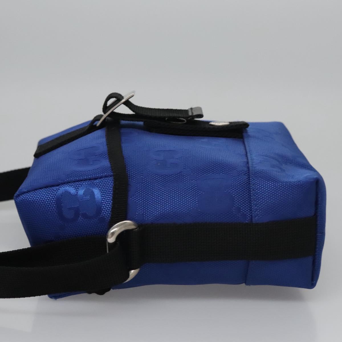 GUCCI GG Canvas Shoulder Bag Blue 643858 Auth 114858AV
