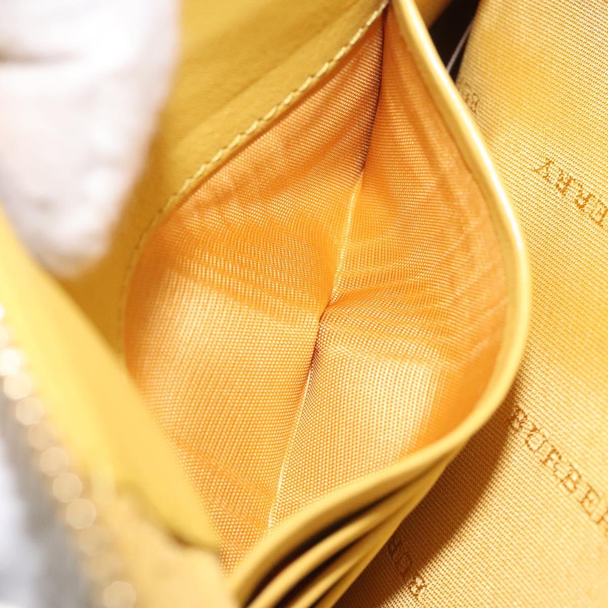 BURBERRY Nova Check Shoulder Bag Canvas Beige Gold Auth 114865