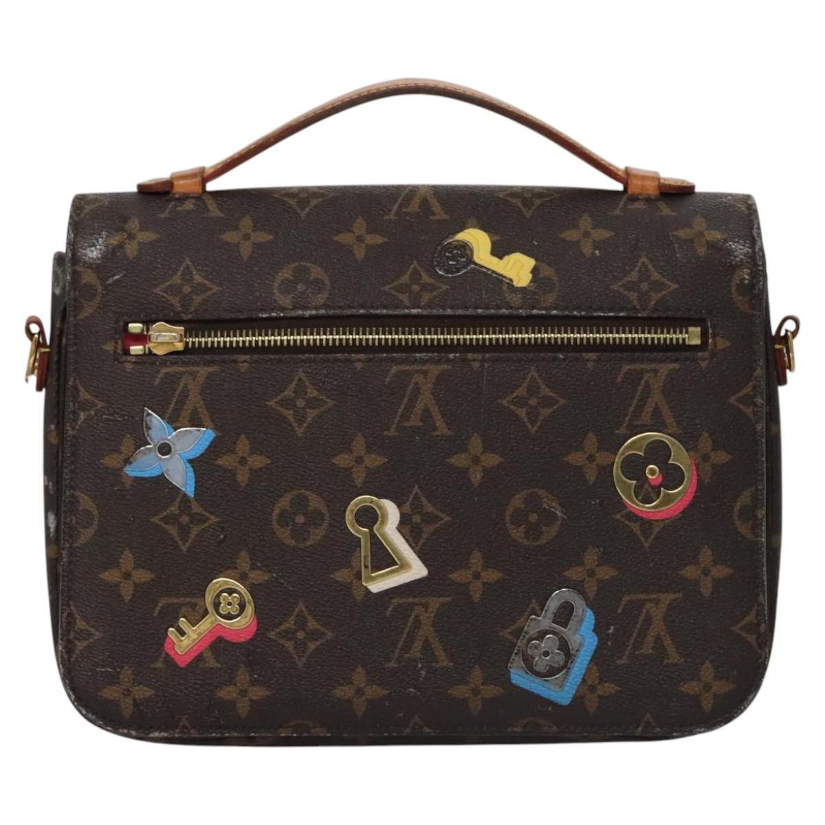 LOUIS VUITTON Monogram Lovelock Pochette Metis Hand Bag 2way M44366 Auth 114916