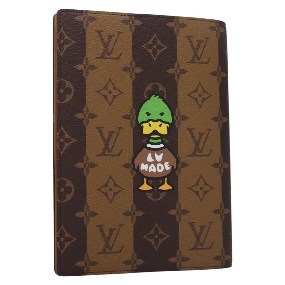 LOUIS VUITTON Monogram Stripe NIGO Quverture Carnet Cover GI0720 Auth 114929SA