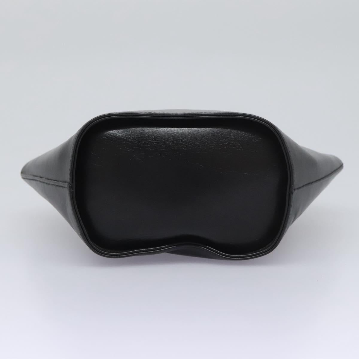 Salvatore Ferragamo Shoulder Bag Leather Black Gold Auth 114930