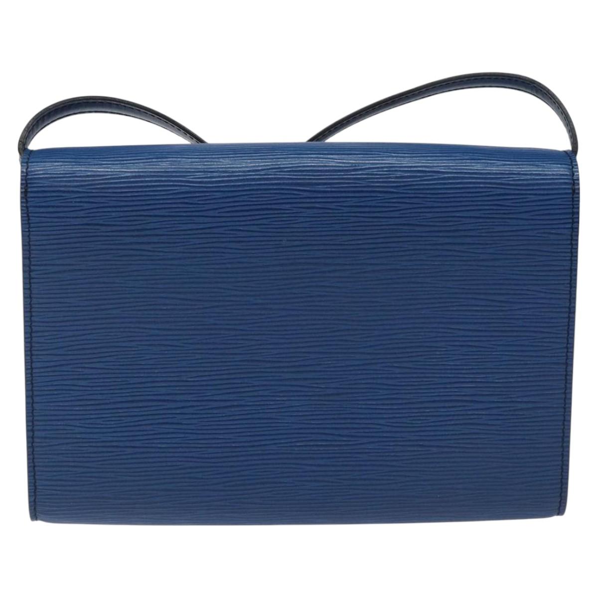 LOUIS VUITTON Epi Pochette Arche Shoulder Bag Blue M52575 LV Auth 115007