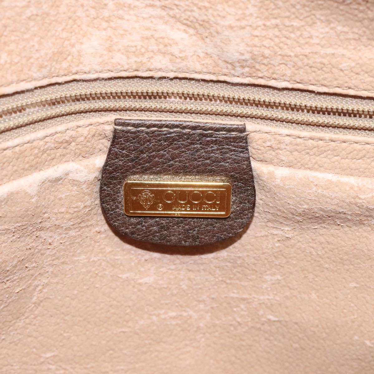 GUCCI GG Supreme Web Sherry Line Bag PVC Beige Gold 001 123 0918 Auth 115011