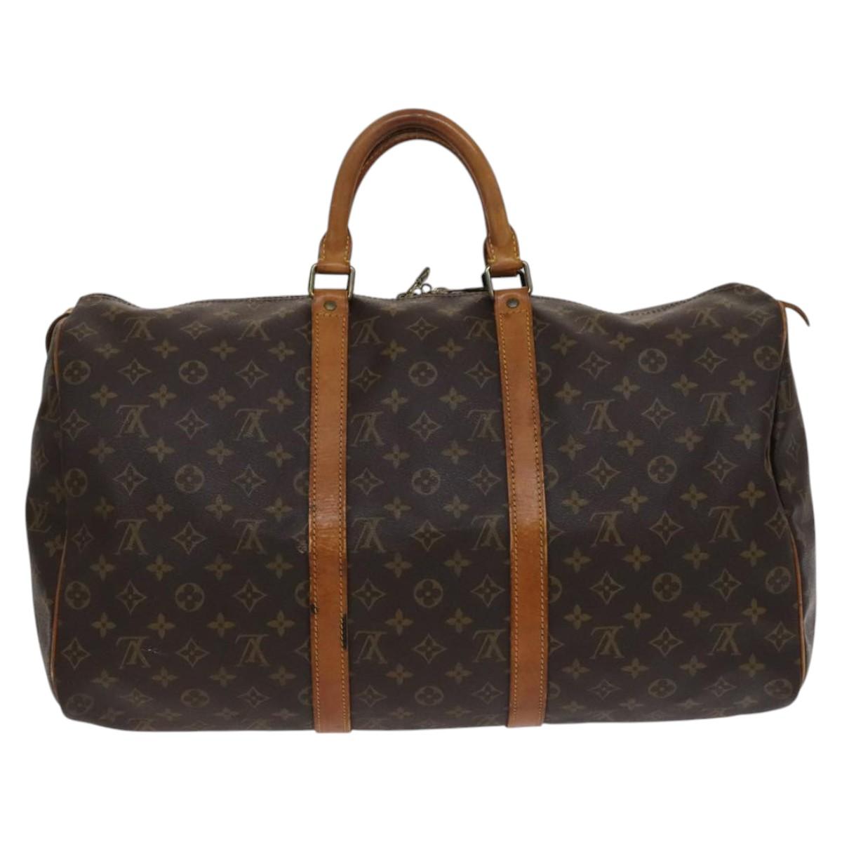 LOUIS VUITTON Monogram Keepall 50 Boston Bag M41426 LV Auth 115019