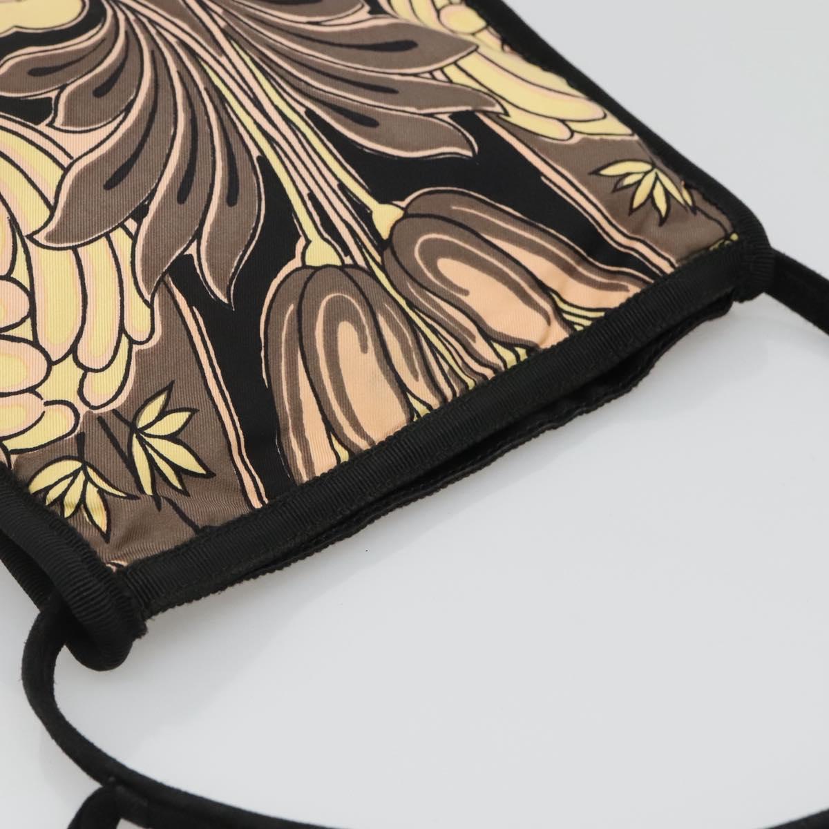 PRADA Hand Bag Nylon Black Silver Auth 115020