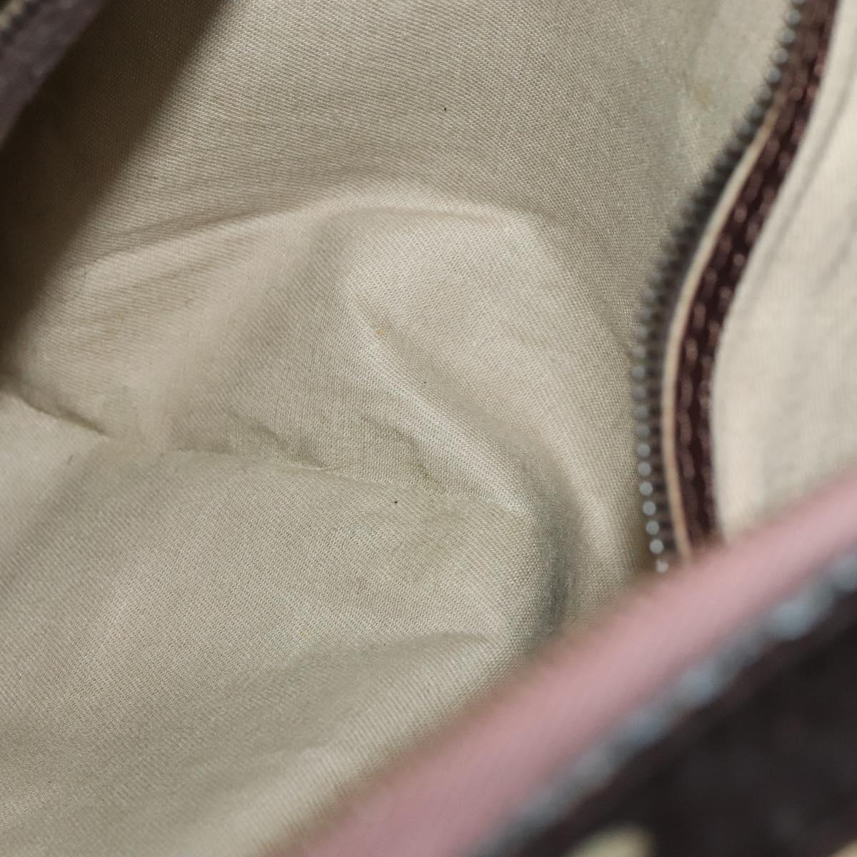 Christian Dior Trotter Canvas Boston Bag Brown Auth 115046