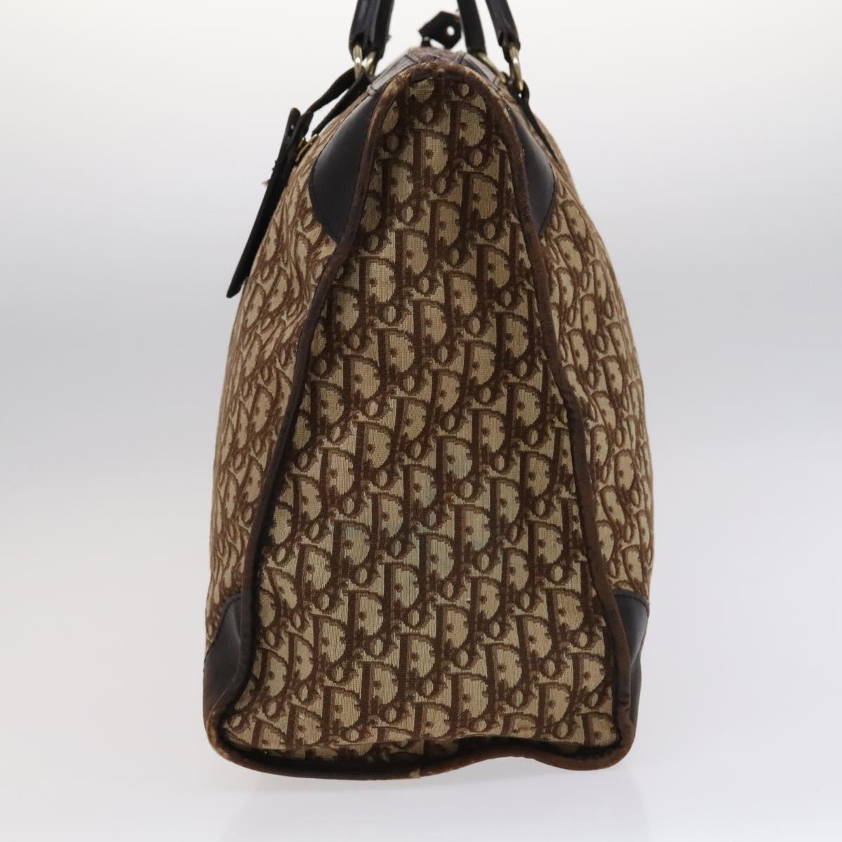 Christian Dior Trotter Canvas Boston Bag Brown Auth 115046