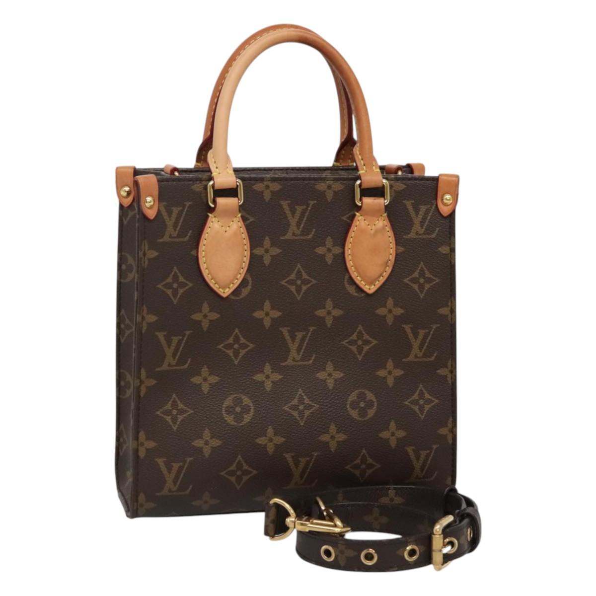 LOUIS VUITTON Monogram Sac Plat BB Hand Bag M46265 LV Auth 115068A