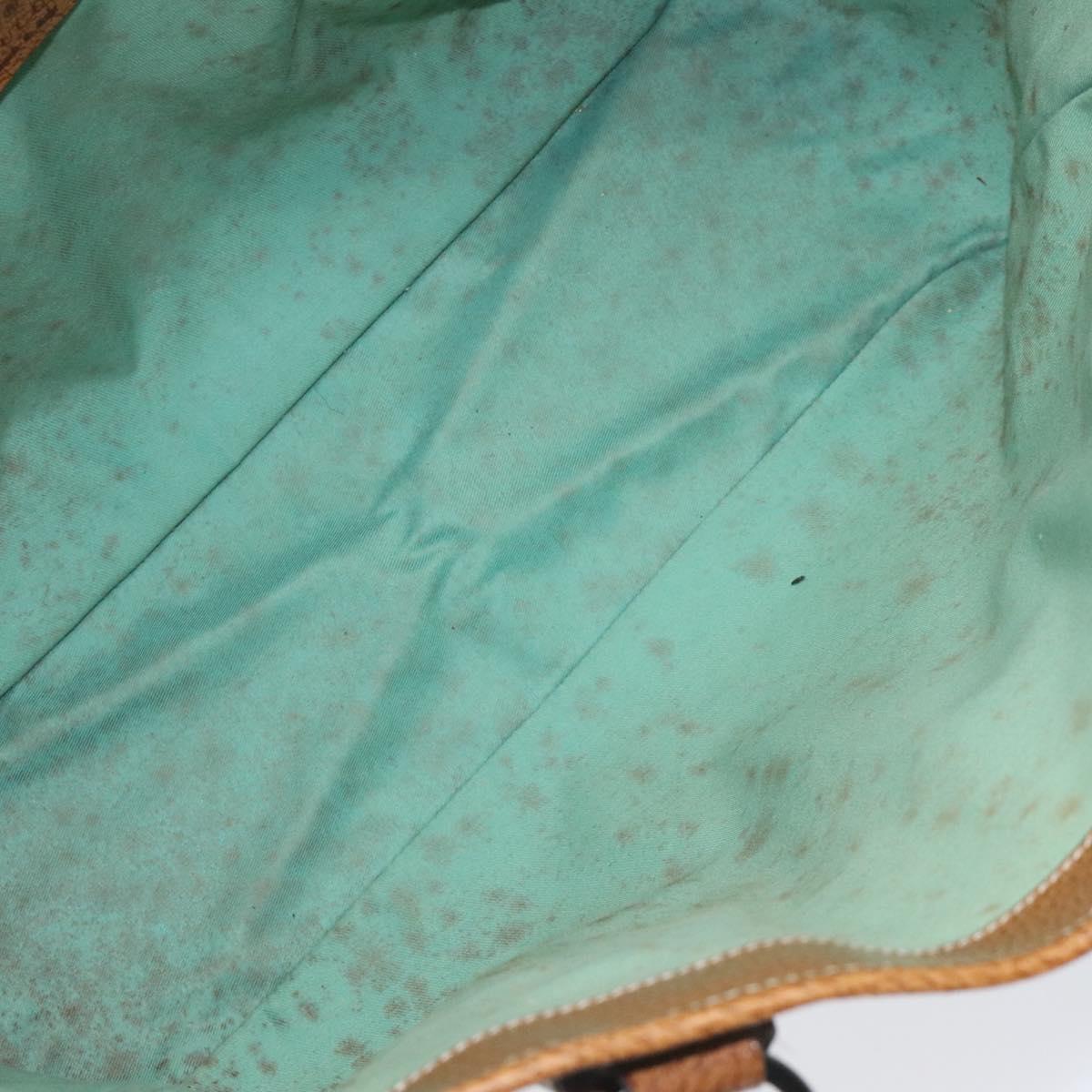 GUCCI GG Canvas Tote Bag Turquoise Blue 113017 Auth 115077