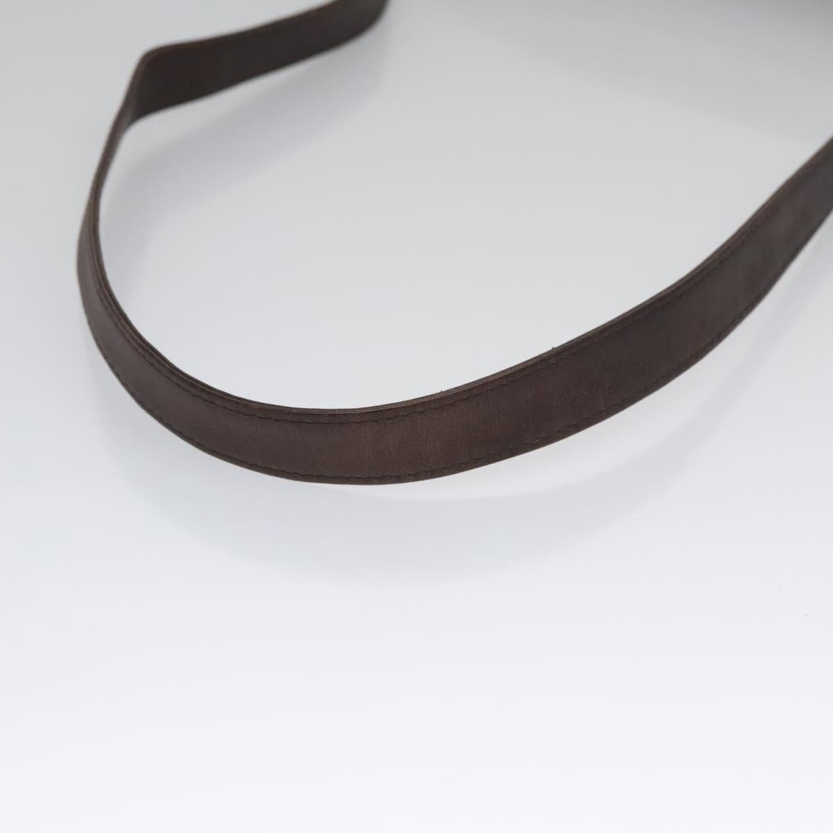 Christian Dior Trotter Canvas Shoulder Bag Brown Auth 115096