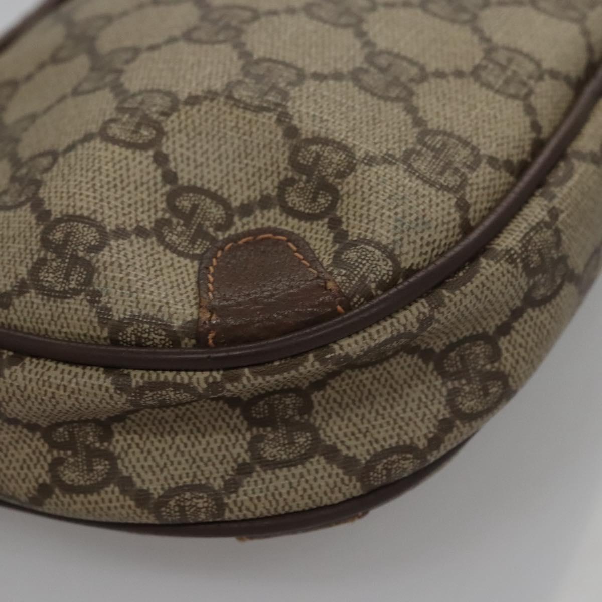 GUCCI GG Supreme Web Sherry Line Shoulder Bag PVC Red 156 02 066 Auth 115100