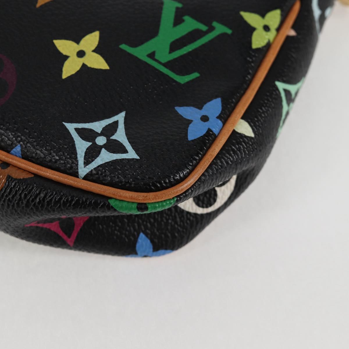 LOUIS VUITTON Monogram Multicolor Pochette Accessoires Black M92648 Auth 115215V