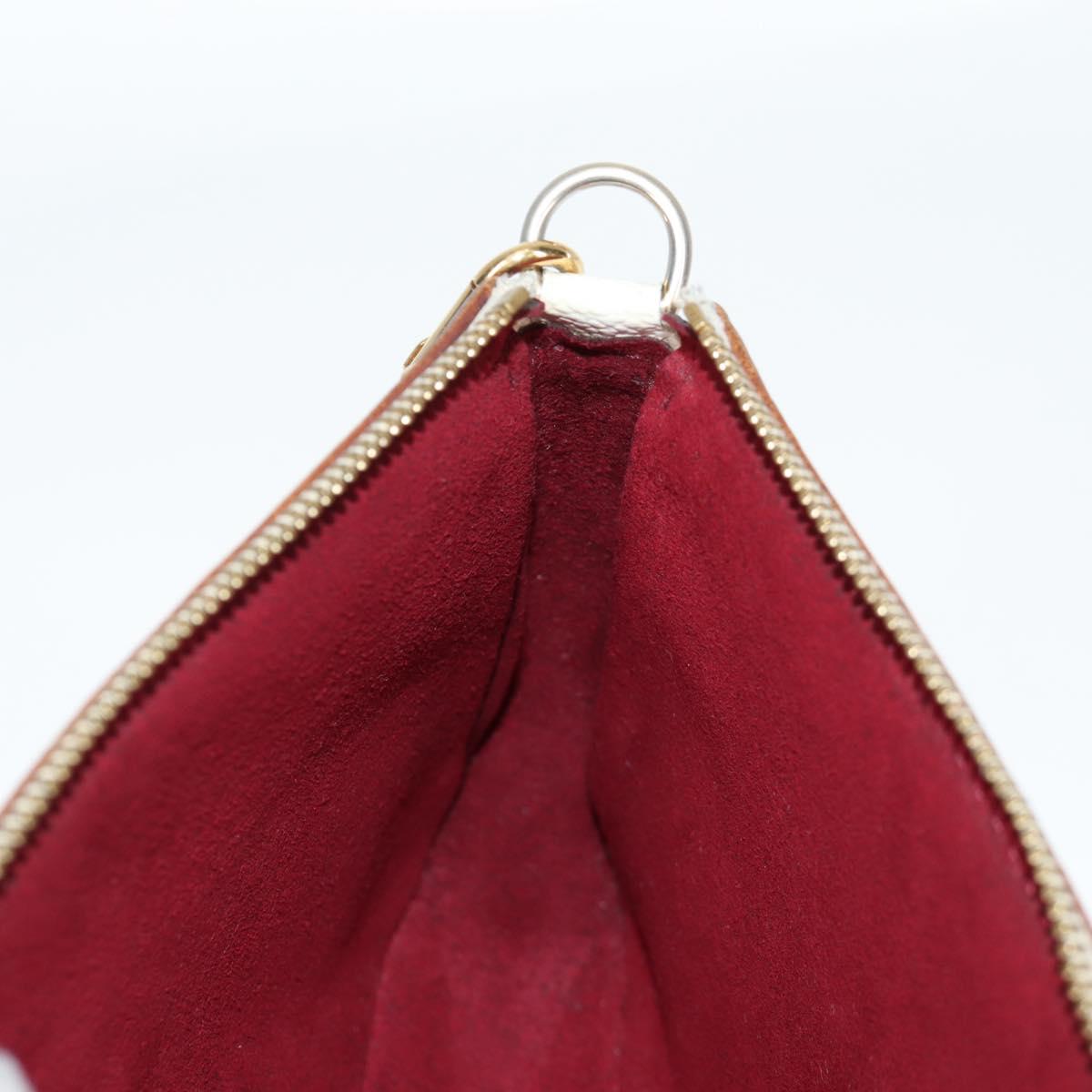 LOUIS VUITTON Multicolor Pochette Accessoires Pouch White M92649 Auth 115216V