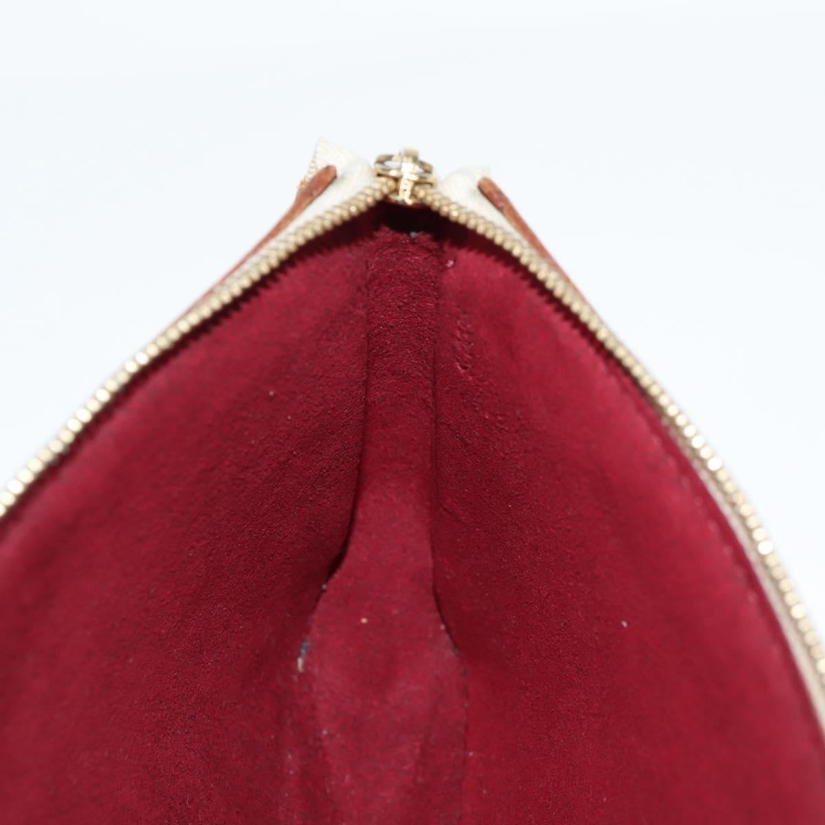 LOUIS VUITTON Multicolor Pochette Accessoires Pouch White M92649 Auth 115216V