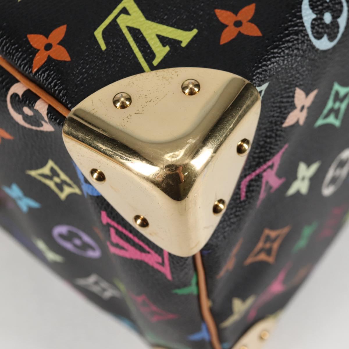 LOUIS VUITTON Monogram Multicolor Speedy 30 Hand Bag Black M92642 Auth 115220V