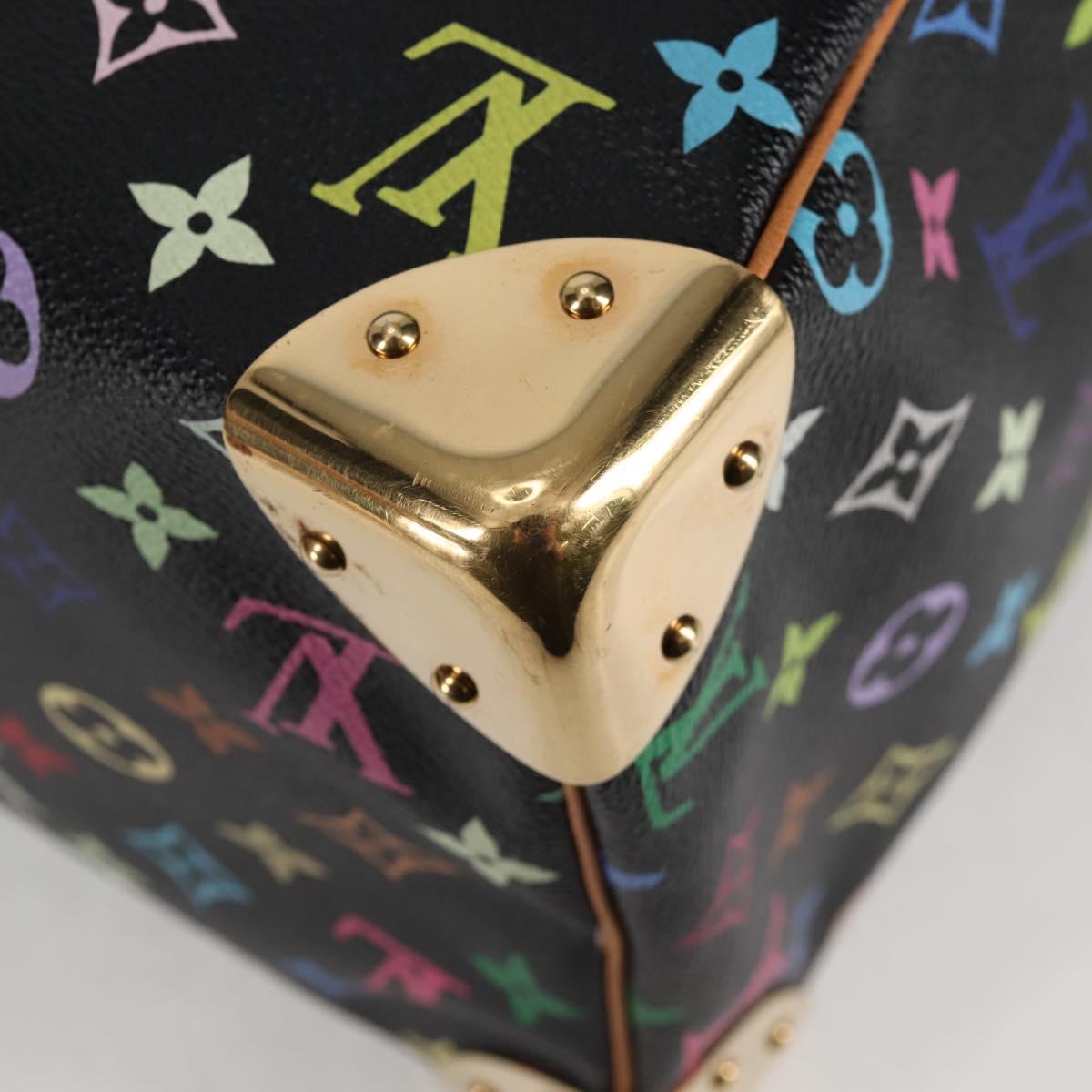 LOUIS VUITTON Monogram Multicolor Speedy 30 Hand Bag Black M92642 Auth 115220V