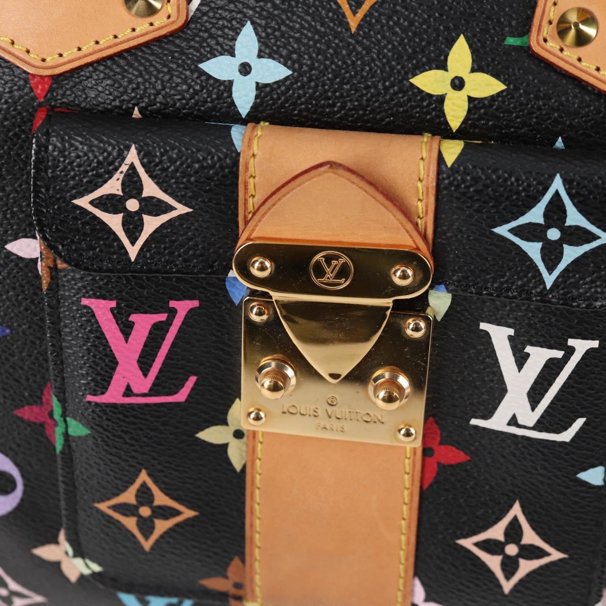 LOUIS VUITTON Monogram Multicolor Speedy 30 Hand Bag Black M92642 Auth 115220V