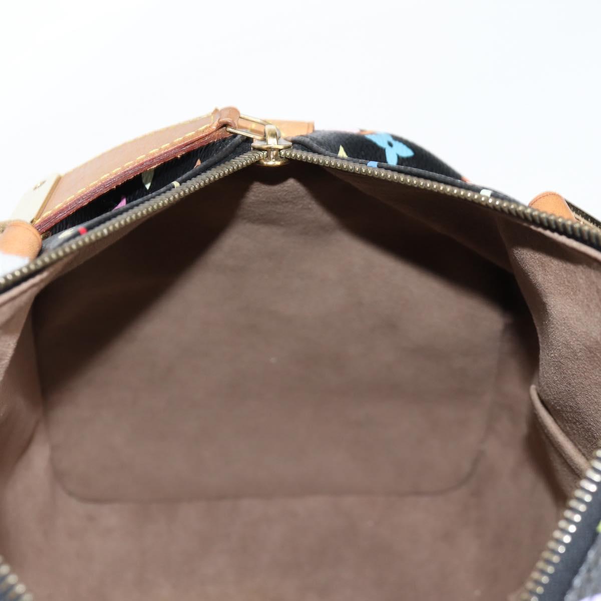 LOUIS VUITTON Monogram Multicolor Speedy 30 Hand Bag Black M92642 Auth 115221V