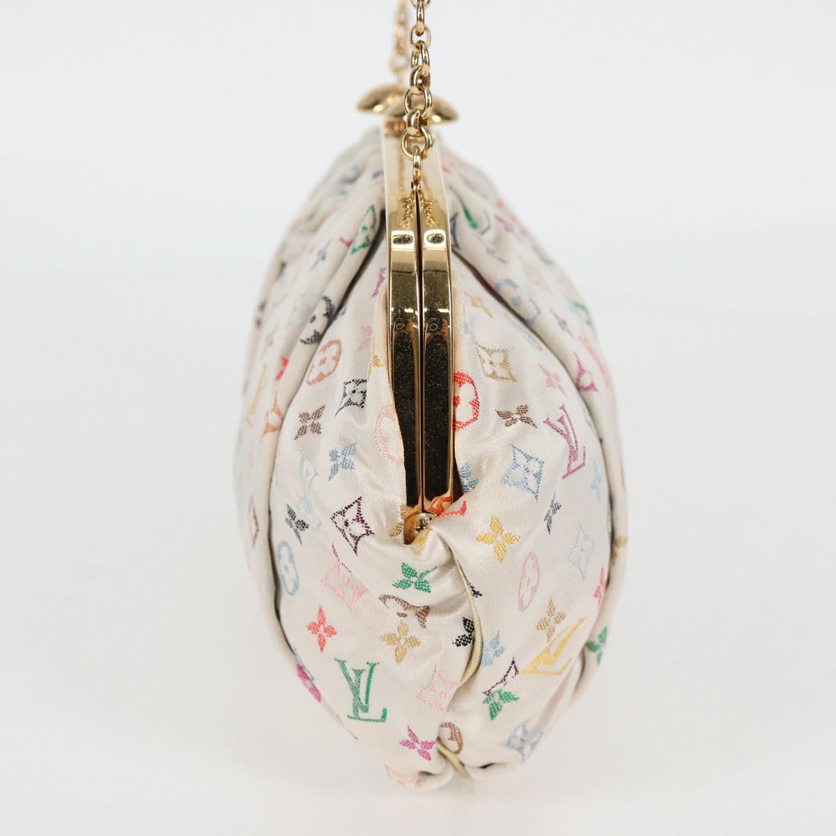LOUIS VUITTON Monogram Satin Omoniere Hand Bag Multicolor M92060 Auth 115225SM