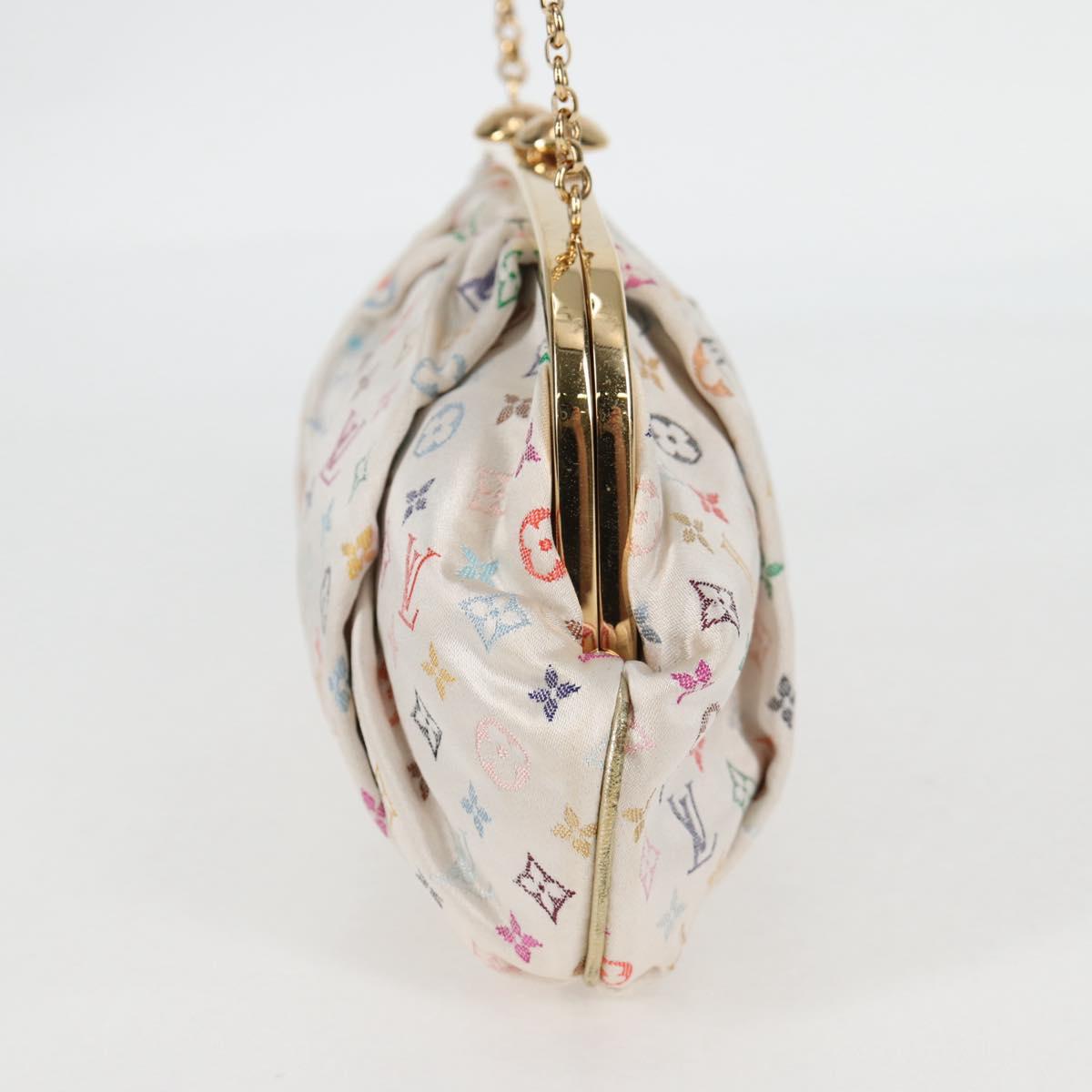 LOUIS VUITTON Monogram Satin Omoniere Hand Bag Multicolor M92060 Auth 115225SM
