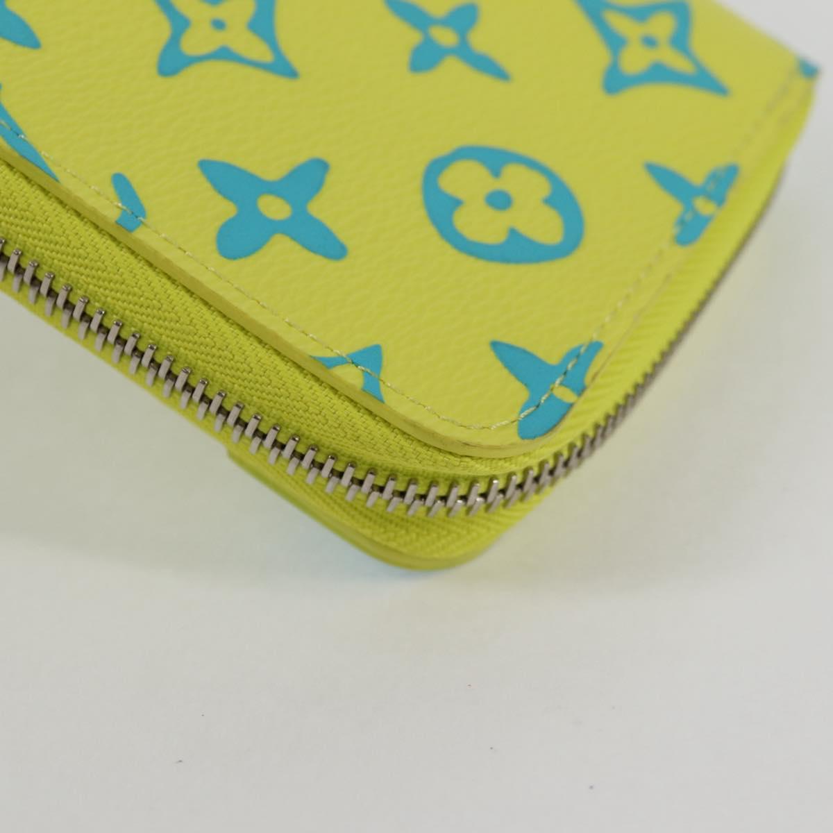 LOUIS VUITTON Playground Zippy Wallet Vertical Wallet Yellow M82005 Auth 115226M