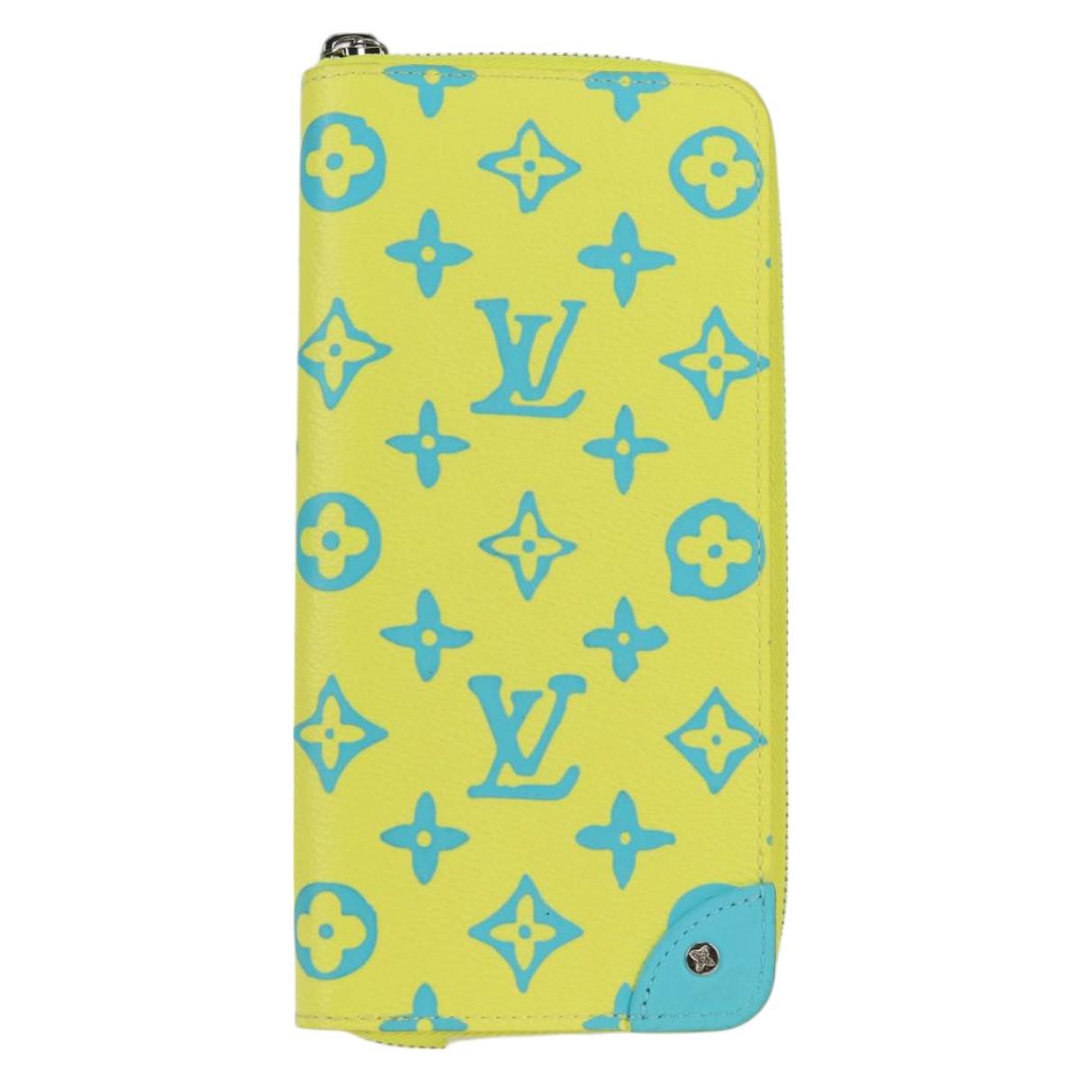 LOUIS VUITTON Playground Zippy Wallet Vertical Wallet Yellow M82005 Auth 115226M