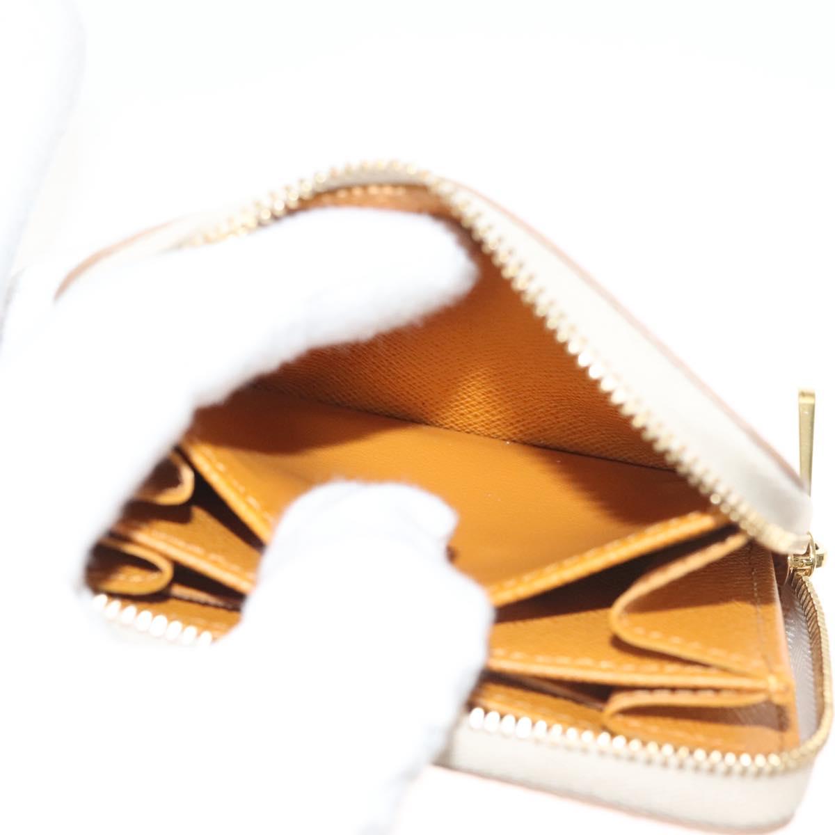LOUIS VUITTON Monogram Monopanam Zippy Coin Purse Beige M82691 LV Auth 115227M