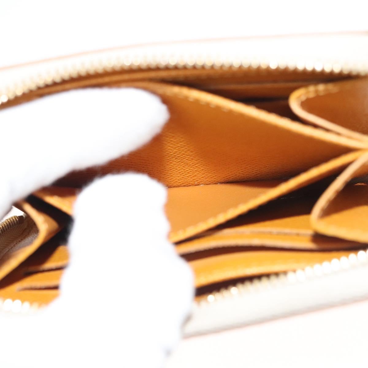 LOUIS VUITTON Monogram Monopanam Zippy Coin Purse Beige M82691 LV Auth 115227M