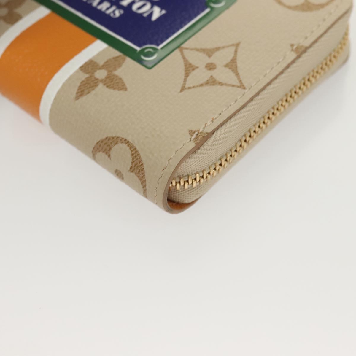 LOUIS VUITTON Monogram Monopanam Zippy Coin Purse Beige M82691 LV Auth 115227M
