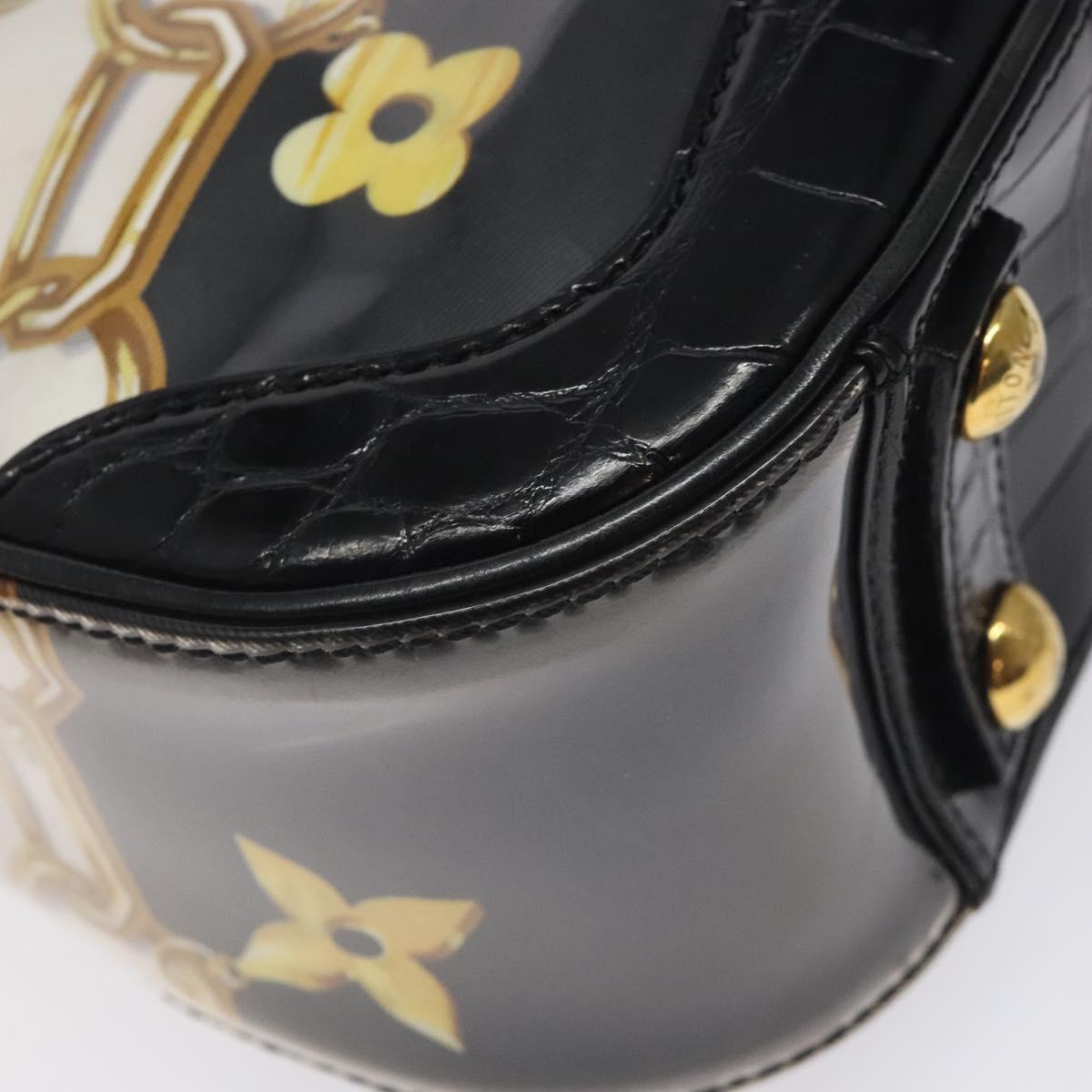 LOUIS VUITTON Monogram Charm Sackfrill Shoulder Bag Black M95151 LV Auth 115228V