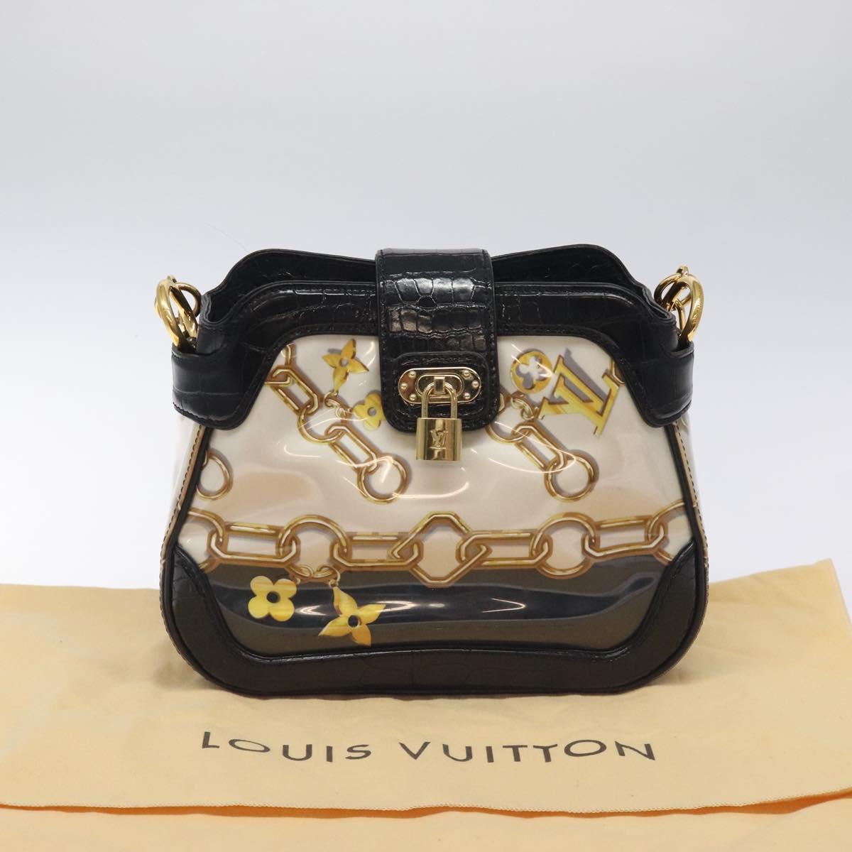LOUIS VUITTON Monogram Charm Sackfrill Shoulder Bag Black M95151 LV Auth 115228V