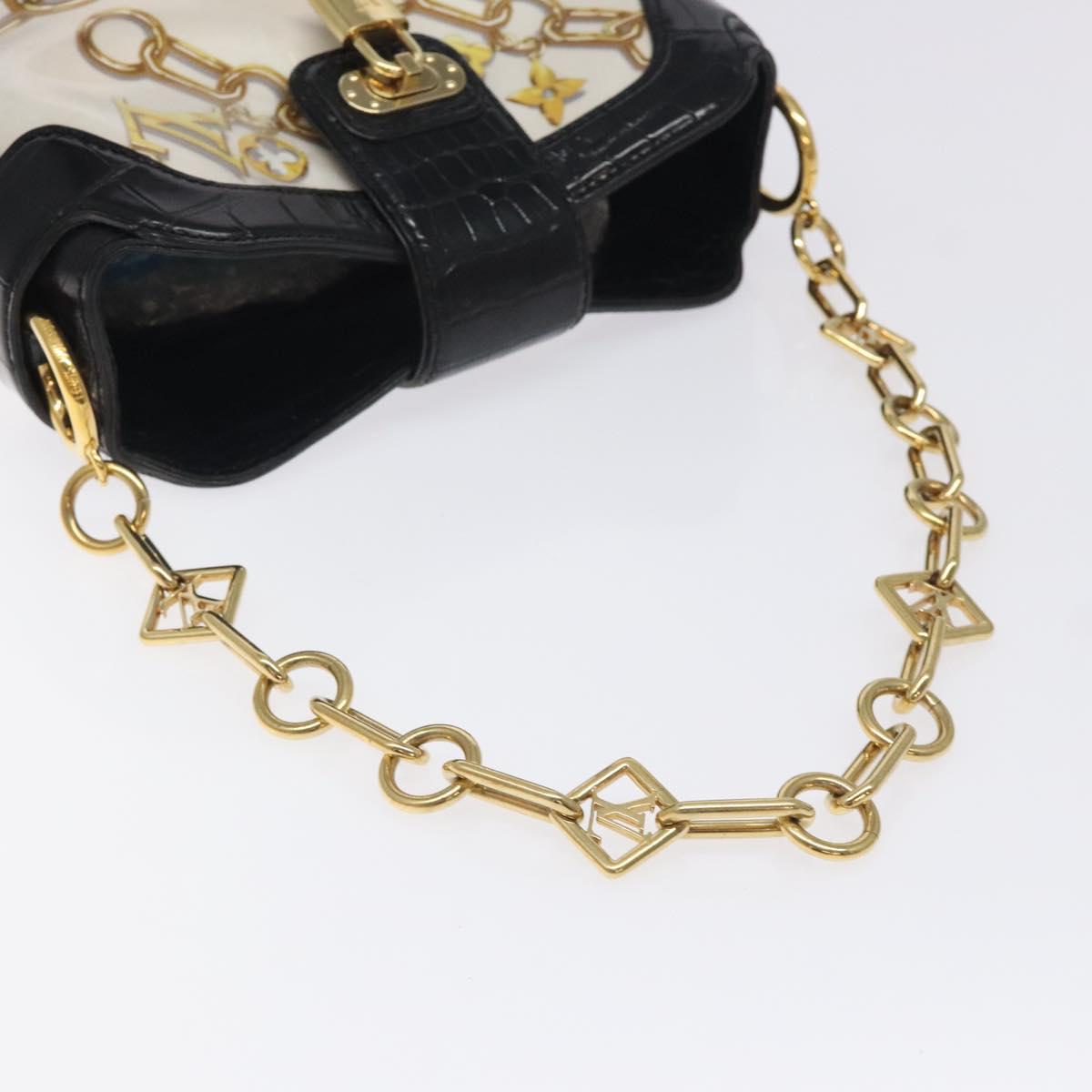 LOUIS VUITTON Monogram Charm Sackfrill Shoulder Bag Black M95151 LV Auth 115228V