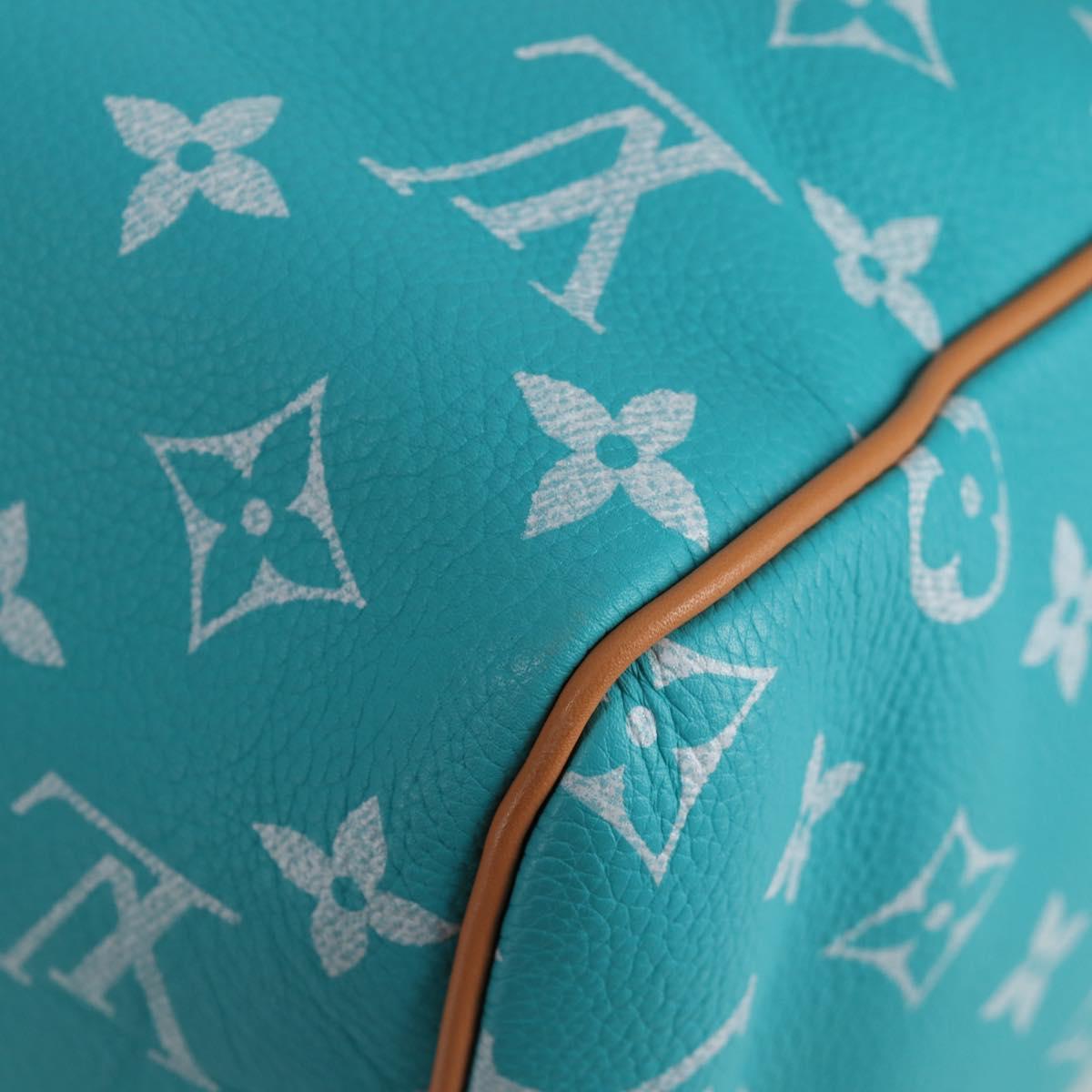 LOUIS VUITTON Speedy P9 Bandouliere 40 Bag Turquoise Blue M11563 Auth 115230SM