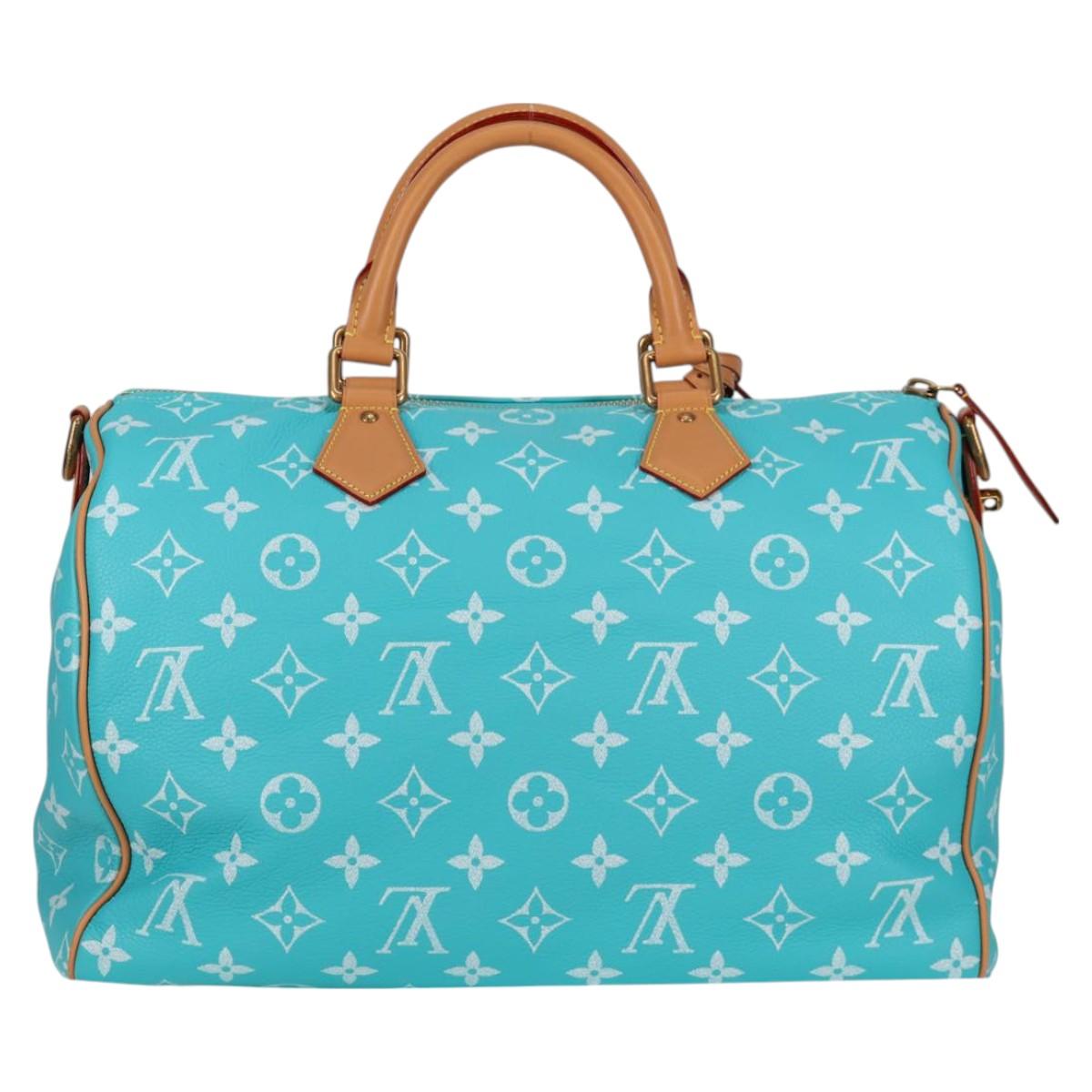 LOUIS VUITTON Speedy P9 Bandouliere 40 Bag Turquoise Blue M11563 Auth 115230SM