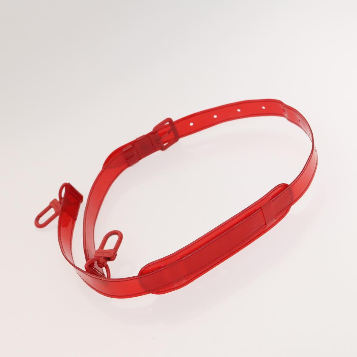 LOUIS VUITTON Monogram Vinyl Keepall Bandouliere 50 Bag Red M41416 Auth 115242A