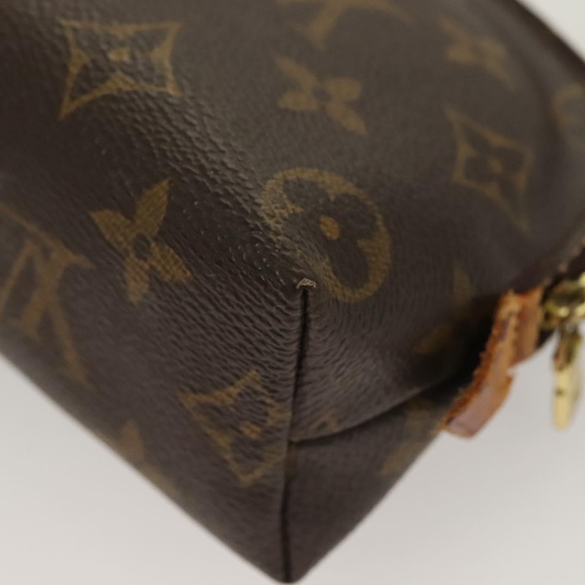 LOUIS VUITTON Monogram Pochette Cosmetic PM Cosmetic Pouch M47515 LV Auth 115256
