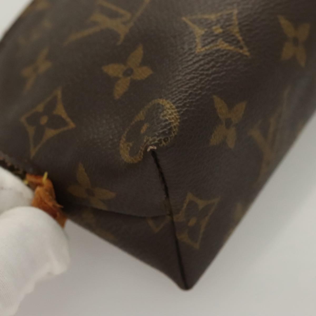 LOUIS VUITTON Monogram Pochette Cosmetic PM Cosmetic Pouch M47515 LV Auth 115256