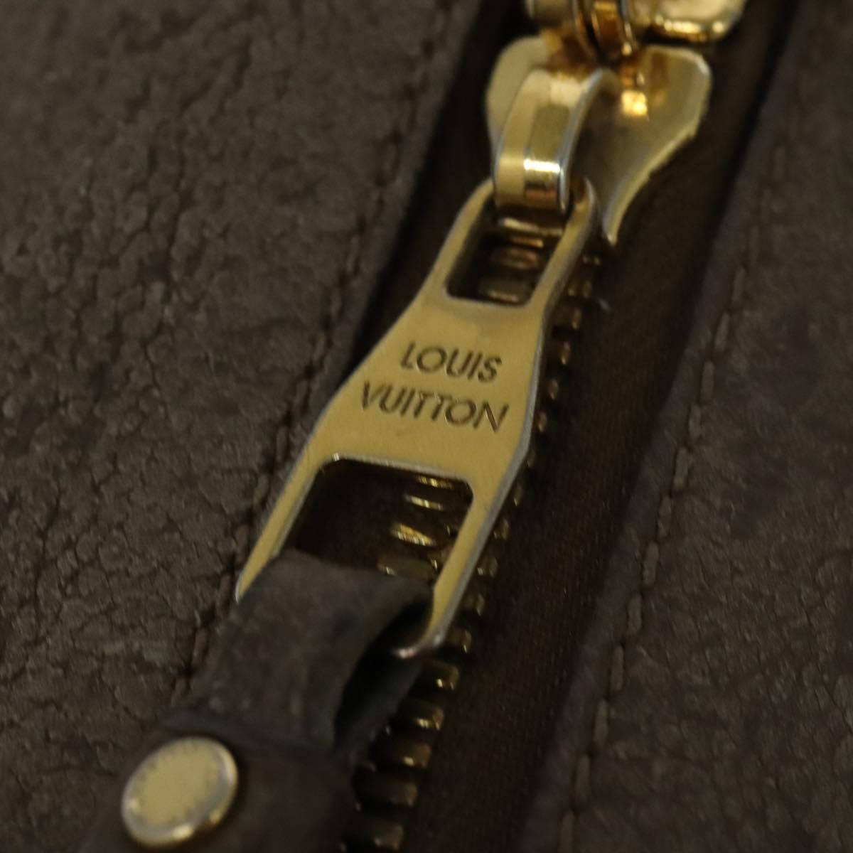LOUIS VUITTON Monogram Empreinte Lumineuse PM Bag Brown Tail M94170 Auth 115264