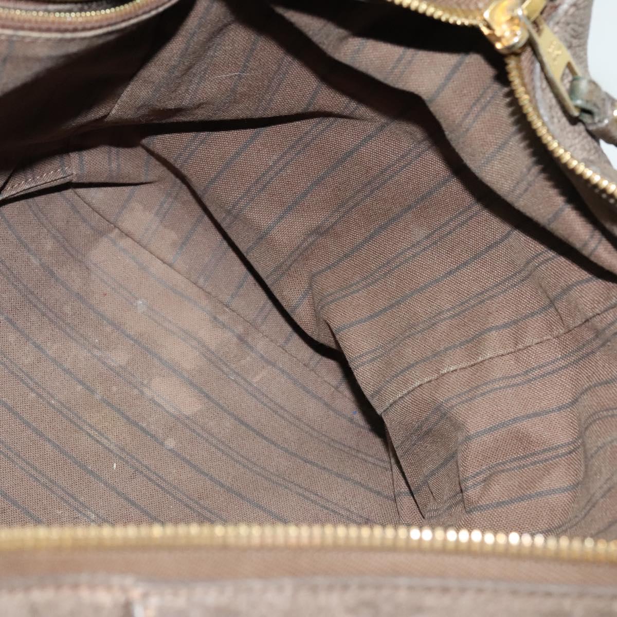 LOUIS VUITTON Monogram Empreinte Lumineuse PM Bag Brown Tail M94170 Auth 115264