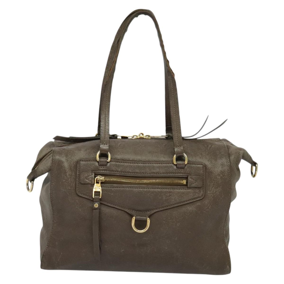 LOUIS VUITTON Monogram Empreinte Lumineuse PM Bag Brown Tail M94170 Auth 115264