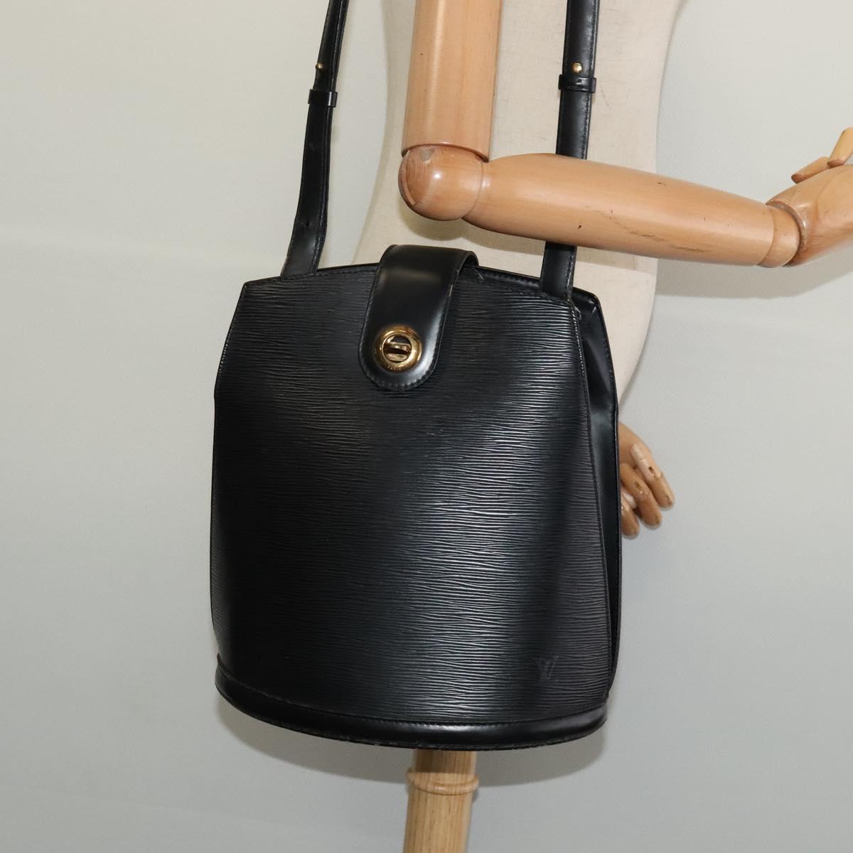 LOUIS VUITTON Epi Cluny Shoulder Bag Black M52252 LV Auth 115278