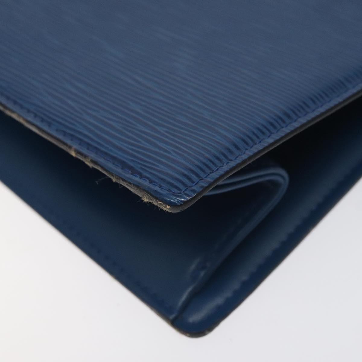 LOUIS VUITTON Epi Trousse Crete Pouch Blue M48405 LV Auth 115282