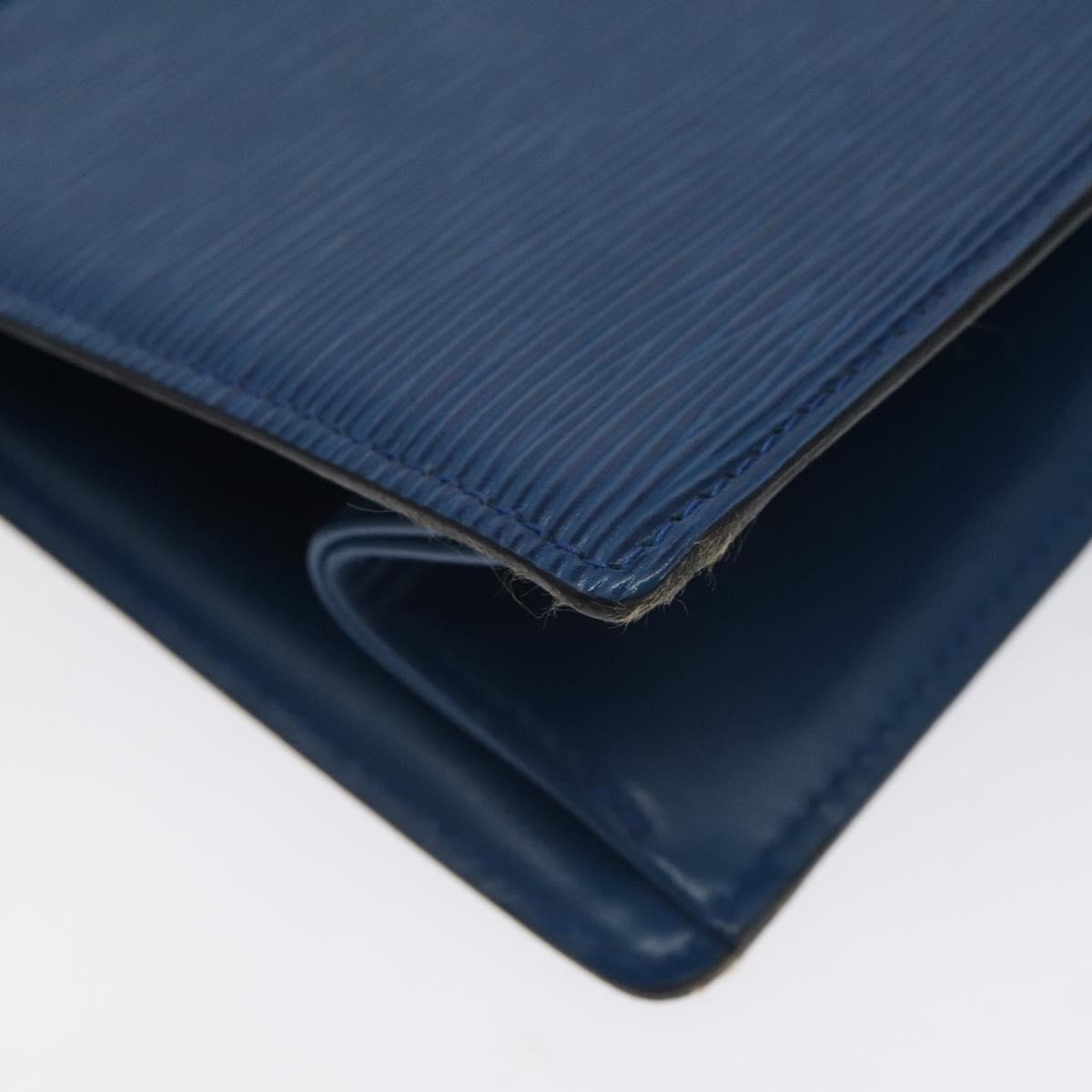 LOUIS VUITTON Epi Trousse Crete Pouch Blue M48405 LV Auth 115282